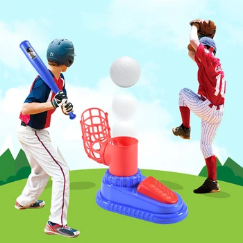 1 set Juokinga Mesti ir Gaudyti Kamuolį Žaislai Beisbolo Mokymo Tiekimo Beisbolo Praktikuojančių Įrankis Beisbolo Paleidimo Lauko Sporto