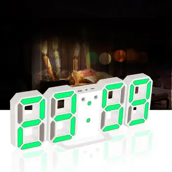 3D LED Sieninis Laikrodis Šiuolaikinės Skaitmeninės Sienos, Stalo Laikrodis Žiūrėti Stalinis Laikrodis-Žadintuvas naktinė lempa Siųsti Sieninis Laikrodis Namų Kambarį