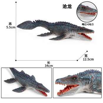 Naujas Modeliavimo Juros Periodo Dinozaurų Mosasaur Žaislai Liopleurodon Figūrėlių, Plastikiniai Modelis Paveikslas Apdailos Dovana Žaislas Vaikams