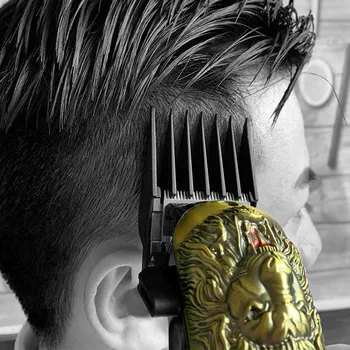 10VNT/Set Plaukų Clipper Šukos Vadovas Rinkinys Juodo Plastiko Plaukų Žoliapjovės Guid Priedai 10 Dydžio Universalią Plaukų Salonas Įrankiai
