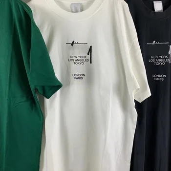 Wuyuemay žalios spalvos raidžių spausdinti UNISEX trumpomis rankovėmis moterims, vyrams, sporto marškinėliai tee Vasarą naujas Mados klasikinis prabangos prekės ženklo laisvas