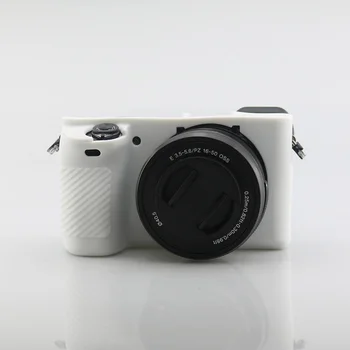 Naujas Gumos Odą Silikono Camera Case Cover Raštas Maišelį Šarvai Minkštas Korpusas Sony Alpha A6500 fotoaparatas
