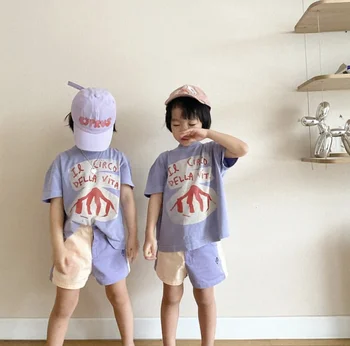 TAO 2021 Naujas Vasaros Vaikai T Marškinėliai Berniukams Mielas Spausdinti trumpomis Rankovėmis T Marškinėliai Baby Vaikų vatos Pagaliukai Tees Drabužius Bamblys
