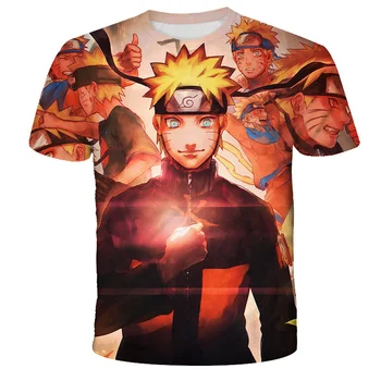 Kakashi Marškinėliai Anime Vasaros Berniukas 3d marškinėliai Narutos Animaciją Žaidimas Cool Simbolių Skaitmeninės Modelius Mados Negabaritinių O-kaklo Viršūnes