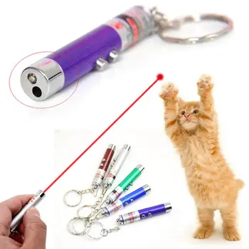 1PC Funny Cat Pen Lazerio LED Pen Žymiklį Šviesos Žaislas Ryškus Animacijos Šešėlis 5MW Red Dot 650Nm Smulkių Gyvūnų Akyse Interaktyvūs Žaislai