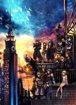 Kingdom Hearts III Vaizdo Žaidimas 2 Šilko Audinys Sienos plakatus Dekoro Lipduko Šviesus