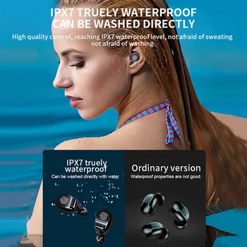 FDGAO Belaidės Ausinės Sporto Vandeniui Mini Bluetooth Ausines HIFI Stereo Triukšmo Panaikinimo laisvų Rankų įrangos Ausinių su Mikrofonu