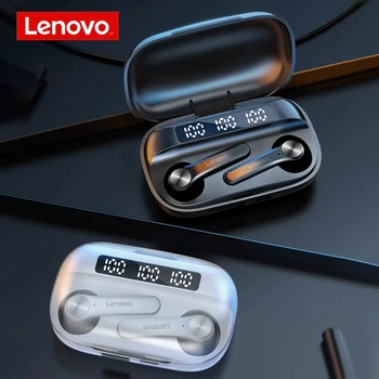 Lenovo QT81 TWS Belaidžių Ausinių Stereo Sporto Vandeniui Ausinių Ausinės su Mikrofonu Bluetooth Ausines HD Skambinkite 1200mAh