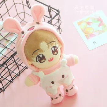 20cm Lėlės Drabužiai Kawaii Pliušinis Žaislas Priedai White Rabbit Modeliavimo Xiaozhan Lėlės Kūno Formos Gimtadienio Pliušinis Lėlės Dovana