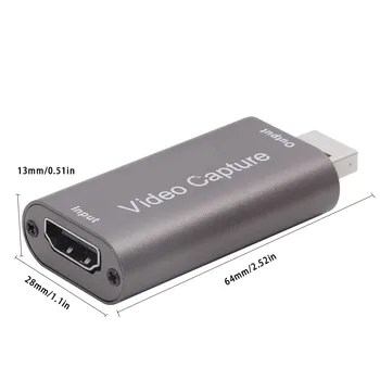 NAUJAS Mini 4K Video Capture Card 1080P HDMI-Suderinamas su USB Žaidimas Įrašymo Langelį PS4 Žaidimo Vaizdo Įrašymo Live Transliacijos