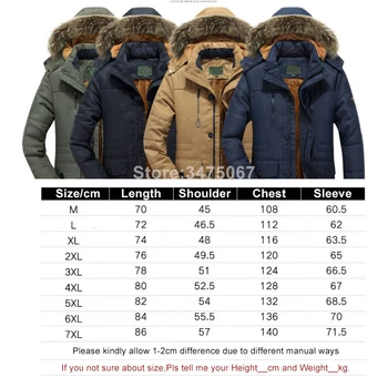2021 Žiemos Paltai Vyrams Australija Storas Striukes Mens Outwear Vėjo Kailio Apykakle Tirštėti Šiltas Parkas 6XL Drabužius abrigo hombre
