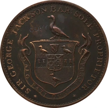 1795 m. Jungtinė Karalystė 1/2 Penny Raudona, Vario kolekcionuojamų Kopijuoti Monetos