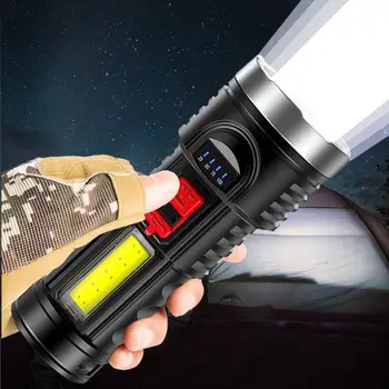2021 Metais, Naujas Stilius Žibintuvėlis Mini Nešiojamas Žibintas Su įmontuota Baterija USB Įkrovimo COB LED Žibintuvėlis šviesos Fakelas