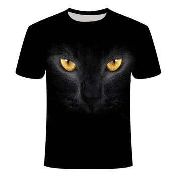 2021 vėliau kaip katė 3D spausdinimo gyvūnų kietas ir įdomus t-shirt vyrų ir moterų trumpomis rankovėmis vasarą T-shirt mados atsitiktinis