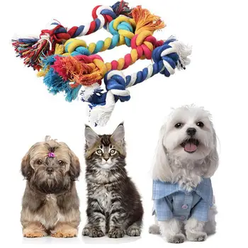 1Pcs šunelis Žaislai Pynimo Mazgas Šuniuką Kramtyti Kramtyti Žaislus Šuo Virvės Kamuolys Žaislas Dantų Valymas, Žaislų, Interaktyvios Šunų Reikmenys