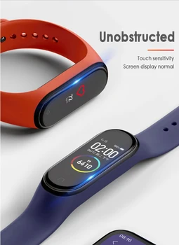 Už Xiaomi Juosta 4 Dirželis Apsauginės Plėvelės nuo Sprogimo apsaugotą /atsparus įbrėžimams Screen Protector Smart Watchband (ne grūdintas Stiklas)