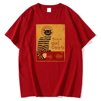 Minkštas laisvi Vyrai Tees marškinėliai mados laisvus drabužius, Chat du Chesire baisu katė spausdinti Marškinėliai trumpas rankovėmis derliaus Mens Tees marškinėliai