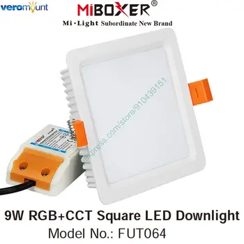 MiBoxer FUT064 9W RGB+BMT Aikštėje LED Downlight AC110V 220V Smart Patalpų Lempos 2.4 G RF Nuotolinio Išmaniojo telefono PROGRAMĖLĘ, WiFi Balso Kontrolė