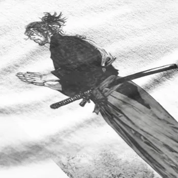 Vagabond Miyamoto Musashi Sasaki Kojiro Manga Grynos Medvilnės Marškinėlius Manga Samurajus Klasikiniai Marškinėliai Homme Vyrams Marškinėliai, Naujas Dizainas