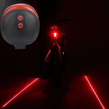 Dviračio Šviesos Dviračių Nuoma, Dviračių 2 Lazerio Projektorius Raudonųjų Žibintų Šviesos ir 3 LED Galiniai Žibintai dviračių žibintai dviračių led šviesos rinkinys