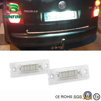 2vnt Automobilio LED Skaičius Licenciją Plokštelės Šviesos diodų (LED) Licencijos Lempa VW Golf 5 VW Caddy III Passat Touran OEM Nr. 3B5943021E 3B5943021