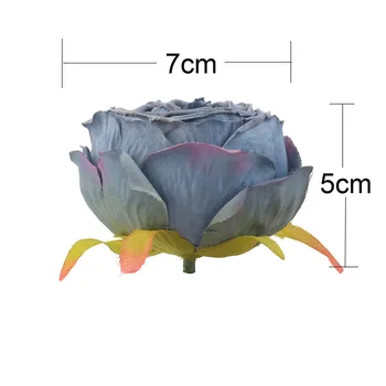 10vnt 7cm Šilko Aukštos Kokybės, Dirbtinės Rožės Gėlių Galvos Dėl Namų Vestuvių Dekoravimas 