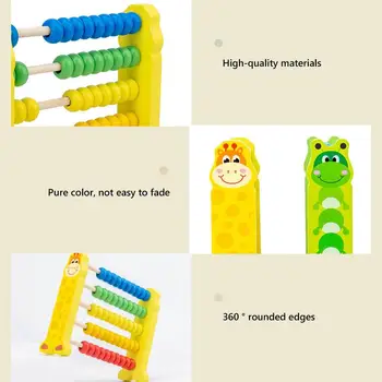 Vaikas Animacinių Filmų Žirafa Caterpillar Mediniai Karoliukai Abacus Skaičius Rėmo Matematikos Mokymosi Žaislas Bamblys Ankstyvojo Ugdymo Pažinimo Žaislai