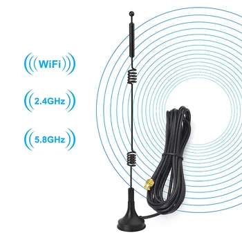 Eightwood Dual Band WiFi Anteną 2.4 GHz, 5 ghz 5.8 GHz Su IPEX IPX U. FL į RP-SMA Female Kabelio 15cm Tinklo Kortelė Pakuotėje yra 2