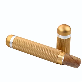 Nešiojamų Cigarų Atveju, Mini Kelionės Humidoras Turėtojas Aliuminio Vieną Cigarų Vamzdžių Laikymo dėžutė Cigarų Aksesuarai Dovanos