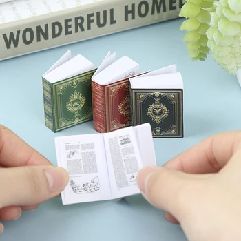 Nauji Karšto！1:12 Lėlių Miniatiūrinės Knygos Klasikinis Flip Book Modelis Scena Dekoro Ir Aksesuarų Vaikams Gimtadienio Dovanos