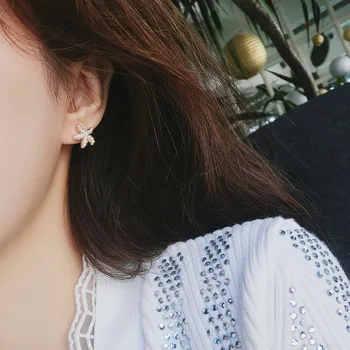 2019 karšto parduoti Japonijos ir korėjos bižuterijos mielas mažas stud auskarai žvaigždė pearl temperamentas auskarai moterims