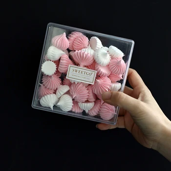 SWEETGO Dirbtinis marshmallow langelyje desertas modelis pagamintas iš molio Proteoglycan saldainiai Modeliavimas dekoracija fotografija