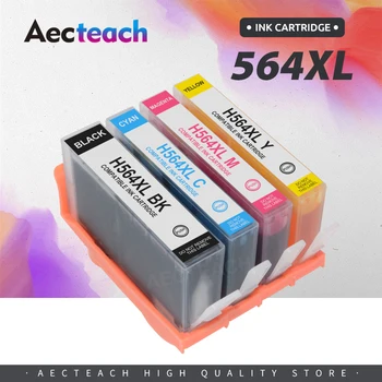 Aecteach naujas Suderinamas 564 Rašalo kasetė hp 564XL už hp564 Photosmart 5510 5511 5512 5514 5515 5520 5522 5525 6510 6512
