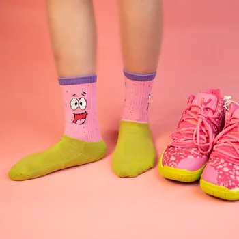 Mados Vyras Krepšinio Mens Animacinių filmų kojinės Anime vyrų juokinga Ledų medvilnės, sportinės kojinės