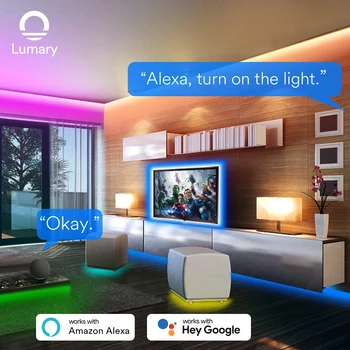 Lumary 10M LED Šviesos Juostelės RGB LED Lemputė užsidega, Smart WiFI 5050 LED TV Apšvietimas, Valdymas Balsu su Alexa Sienos Miegamasis
