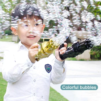 Automatinis Gatling Bubble Gun Vaikams, Žaislai Vasaros Muilo Vandens Burbulas Mašina 2-in-1 Elektros Burbulas Mašina Vaikams, Dovana, Žaislai