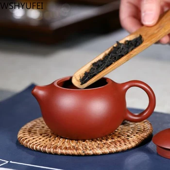Grynas rankų darbo arbatinukas amatų Dahongpao Zhu purvo kamuolys skylė maža, paprastas 150ml arbatos Xi Shi puodą namų arbatinukas