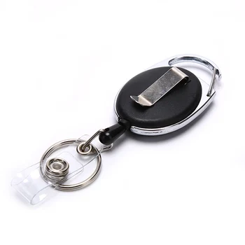 Mini Black Anti-Lost Keychain Daugiafunkcinis Ištraukiama Keychain Stabdžių Prarasti Anti-theft Ruožas Keychain Lauko Multi-tool