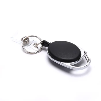 Mini Black Anti-Lost Keychain Daugiafunkcinis Ištraukiama Keychain Stabdžių Prarasti Anti-theft Ruožas Keychain Lauko Multi-tool