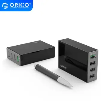 ORICO QC2.0 Greitas Įkroviklis 4 Prievadų USB Įkroviklis, Stalinis 34W 5V 2.4 Mobilųjį Telefoną, Planšetinį kompiuterį Įkrovimo Stoties 