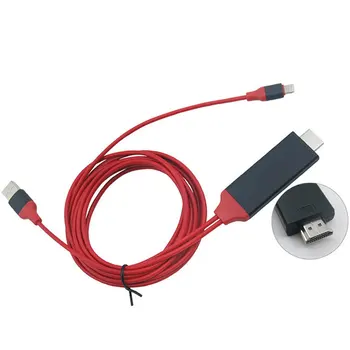 Žaibas Į HDMI suderinamus Kabelis, HDTV TV Skaitmeninis AV Adapteris 2M USB 1080P Smart Keitiklio Kabelį, 
