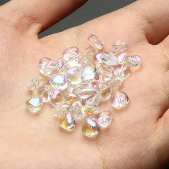 20pcs/daug čekijos Crystal beads crystal AB Spalvos Stiklo Star Širdies Lapai karoliukai Papuošalai padaryti Karoliai, Auskarai, Geriausios kokybės