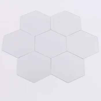 Šiuolaikinės 12pcs 3D Veidrodis Geometrinis Šešiakampis Namų Akrilo Siena Lipdukas Dekoras Meno šešiakampis veidrodis 321