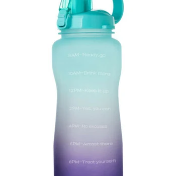 2L BPA Free Plastiko Galoną Sporto Sandarus Laiko Žymeklis Šiaudų Vandens Butelis Lauko Nešiojamų Drinkware Gėrimo Butelis