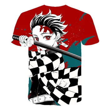 Mada Karšto Marškinėliai Vyrams/moterims Anime Demon Slayer 3D Spausdinti marškinėliai Vyrams/moterims Harajuku Stiliaus Marškinėlius Streetwear Negabaritinių Viršūnės