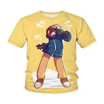 2021 penktadienio Naktį Funkin T-shirt Anime Žaidimas 3D Spausdinimo Berniukų, mergaičių Streetwear Mados T-shirt Harajuku Vaikų vaikai Tees Viršūnės