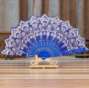 Geriausias Kinų Stiliaus Šokių Vestuves Nėrinių, Šilko Lankstymo Rankinio Gėlė Ventiliatorius Partijos veiklos rankiniai rekvizitai kokybės naujas