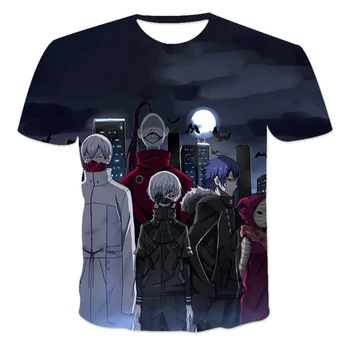 2021 m. Vasarą, Tokyo Anime Kostiumu Vaikų 3D Atspausdintas Tokijo Pabaisa T-shirts Anime marškinėliai Populiarus tarp Berniukų ir Mergaičių 4T-14T