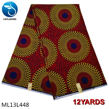 LIULANZHI vaškas spaudinių ankara 12 metrų afrikos ankara tissu už suknelė dizaineris vaškas audiniai afrikos ML13L444-453