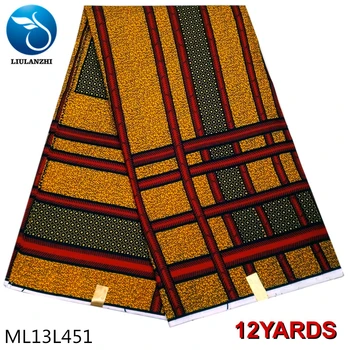 LIULANZHI vaškas spaudinių ankara 12 metrų afrikos ankara tissu už suknelė dizaineris vaškas audiniai afrikos ML13L444-453